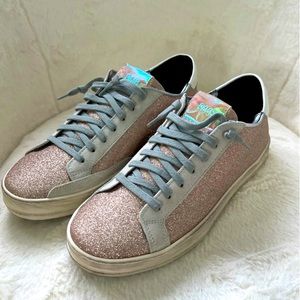 P448 Brand New Pink Glitter Sneakers